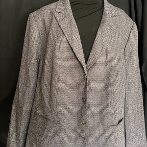 Purple Tahari Patterned Suit Blazer